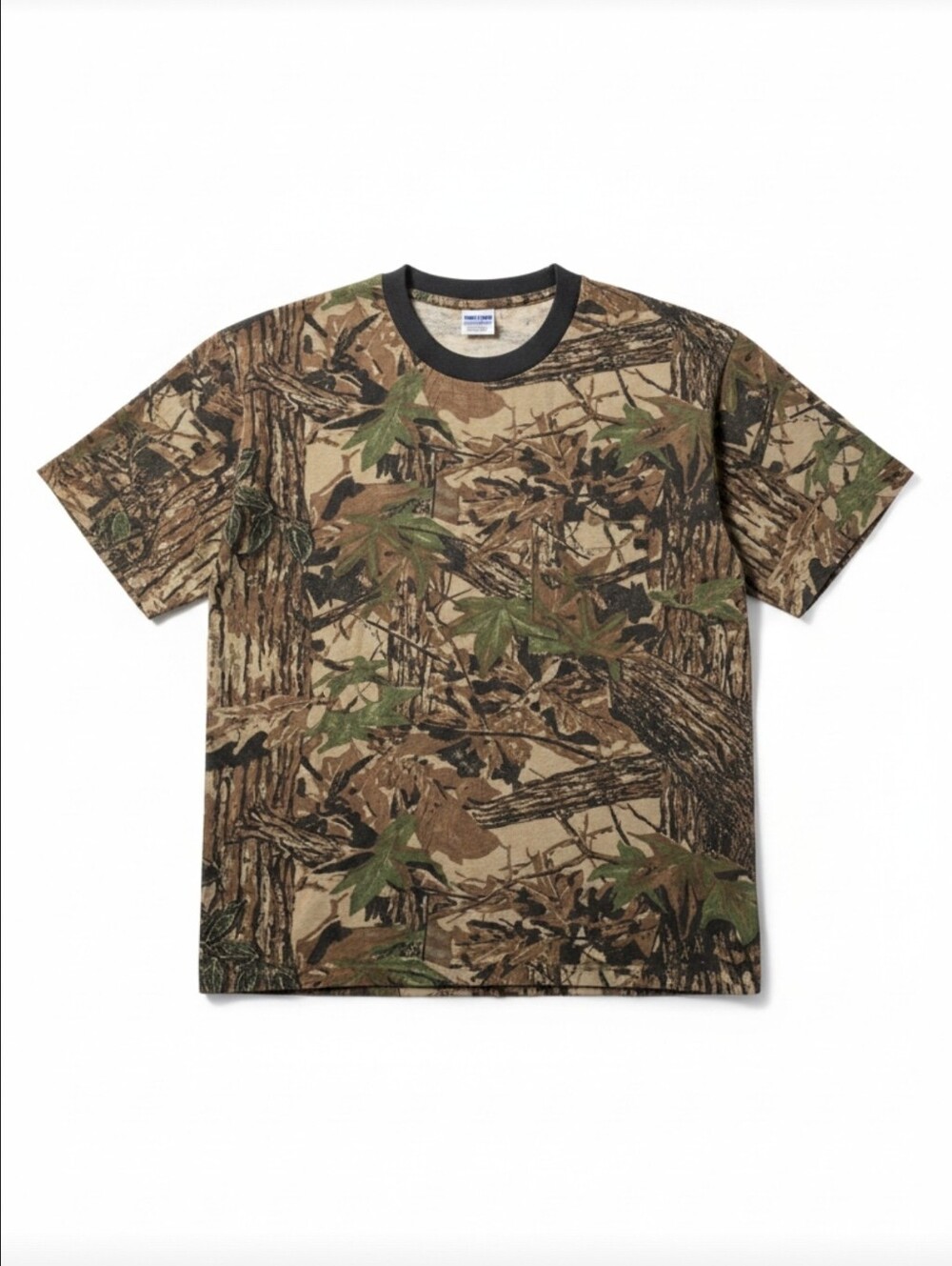 Vintage Camo Pocket Tee - Made in USA - Single Stitch - Military Style - Retro